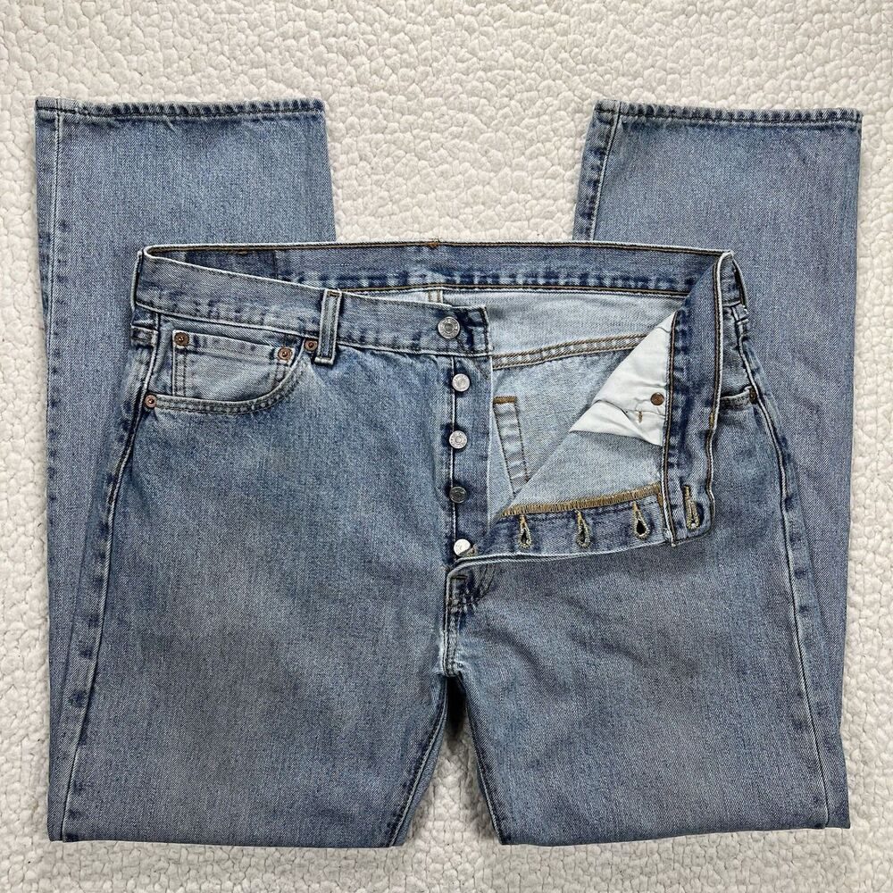 VTG Levi’s‎ 501 Men’s Jeans 36x30 (Actual 34x29) Y2K Grunge Straight Leg Denim